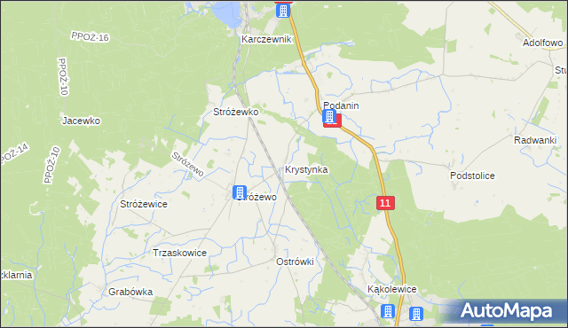 mapa Krystynka, Krystynka na mapie Targeo