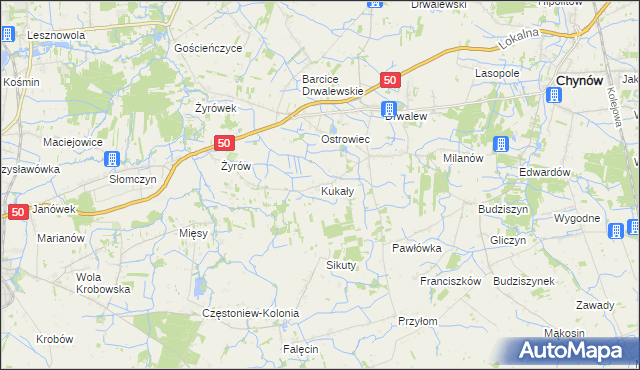 mapa Kukały, Kukały na mapie Targeo