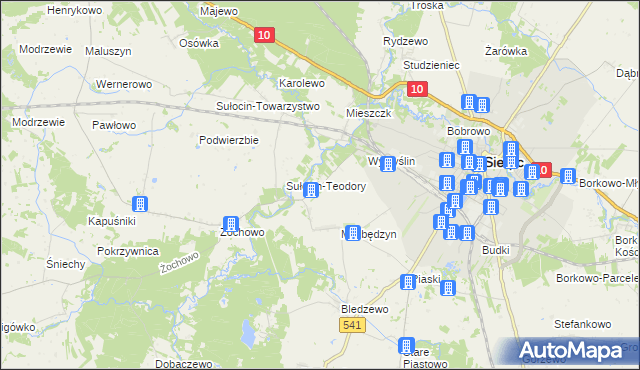 mapa Kwaśno, Kwaśno na mapie Targeo