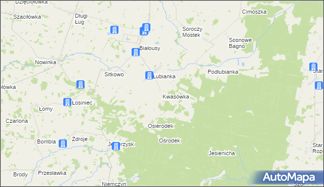 mapa Kwasówka gmina Janów, Kwasówka gmina Janów na mapie Targeo