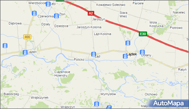 mapa Ląd, Ląd na mapie Targeo
