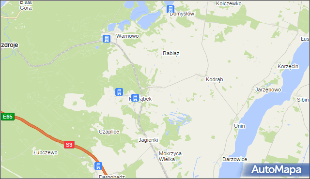 mapa Ładzin gmina Wolin, Ładzin gmina Wolin na mapie Targeo