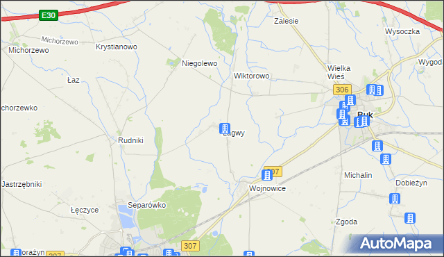 mapa Łagwy, Łagwy na mapie Targeo