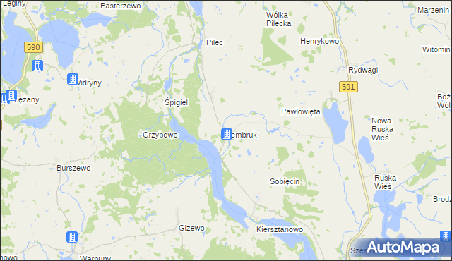 mapa Lembruk, Lembruk na mapie Targeo