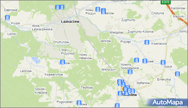 mapa Leokadia, Leokadia na mapie Targeo