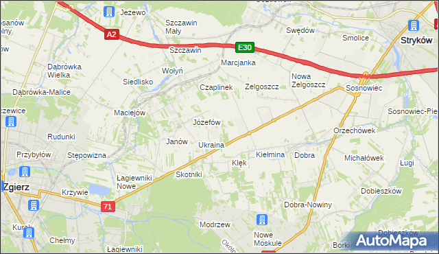 mapa Leonardów gmina Zgierz, Leonardów gmina Zgierz na mapie Targeo
