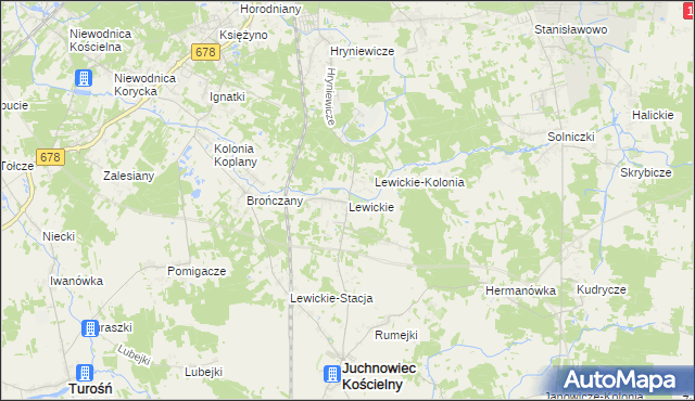 mapa Lewickie, Lewickie na mapie Targeo
