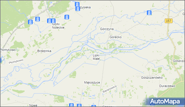 mapa Lipki Małe, Lipki Małe na mapie Targeo