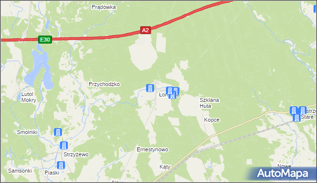 mapa Łomnica gmina Zbąszyń, Łomnica gmina Zbąszyń na mapie Targeo