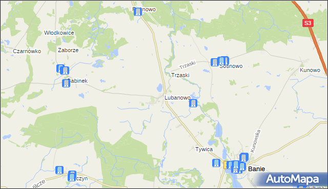 mapa Lubanowo, Lubanowo na mapie Targeo