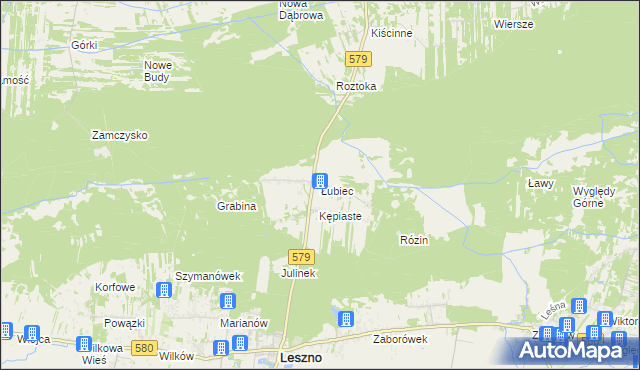 mapa Łubiec, Łubiec na mapie Targeo