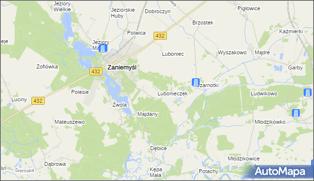 mapa Lubonieczek, Lubonieczek na mapie Targeo