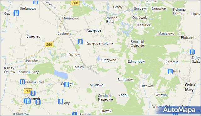 mapa Łuczywno, Łuczywno na mapie Targeo