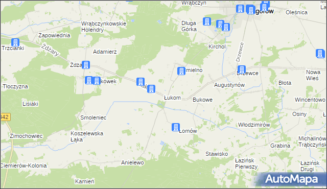 mapa Łukom, Łukom na mapie Targeo