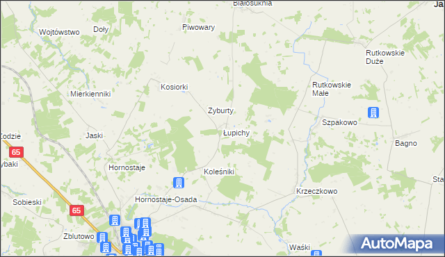 mapa Łupichy, Łupichy na mapie Targeo