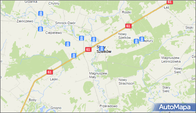 mapa Magnuszew Duży, Magnuszew Duży na mapie Targeo