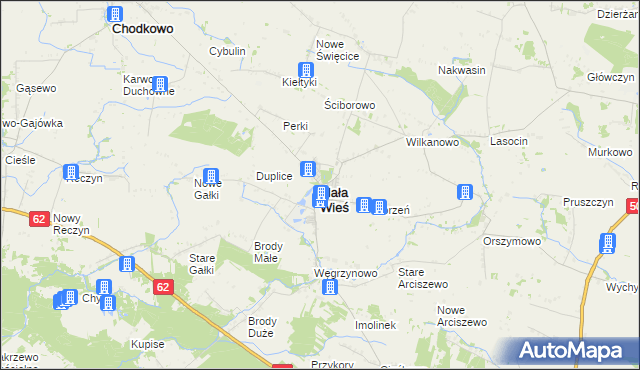 mapa Mała Wieś powiat płocki, Mała Wieś powiat płocki na mapie Targeo