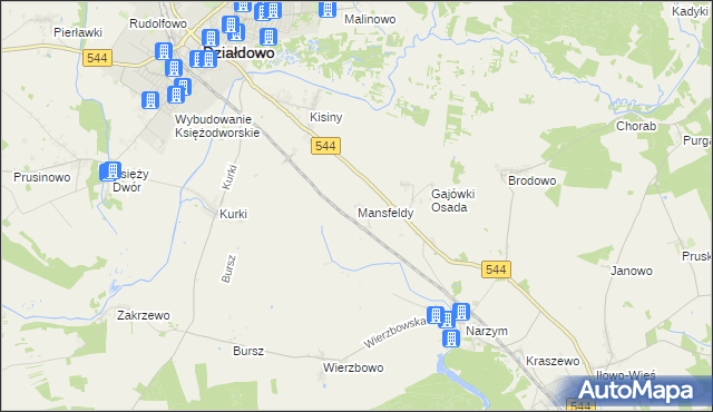 mapa Mansfeldy, Mansfeldy na mapie Targeo