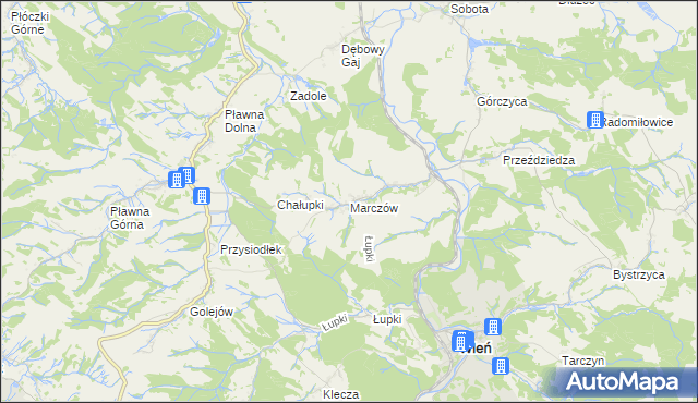 mapa Marczów, Marczów na mapie Targeo
