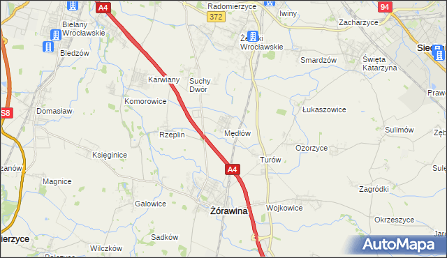 mapa Mędłów, Mędłów na mapie Targeo