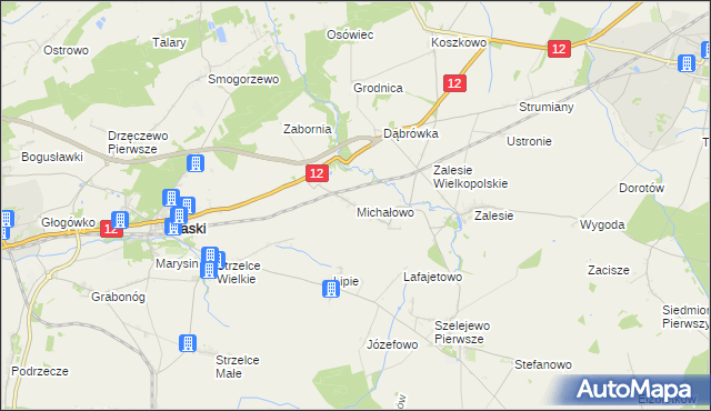 mapa Michałowo gmina Piaski, Michałowo gmina Piaski na mapie Targeo