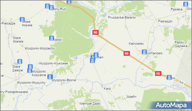 mapa Mień, Mień na mapie Targeo