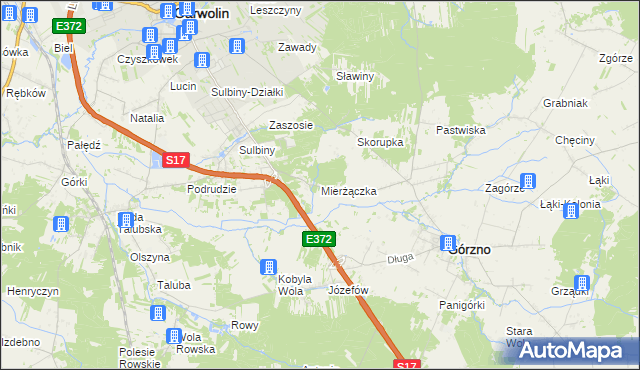 mapa Mierżączka, Mierżączka na mapie Targeo