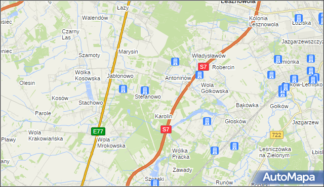 mapa Mieszkowo gmina Piaseczno, Mieszkowo gmina Piaseczno na mapie Targeo