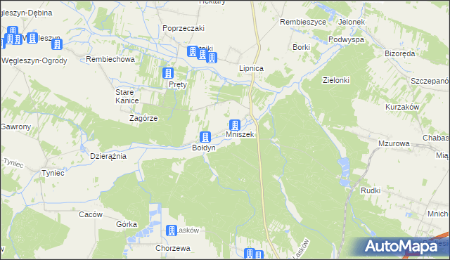 mapa Mniszek gmina Małogoszcz, Mniszek gmina Małogoszcz na mapie Targeo