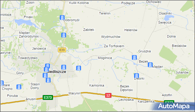 mapa Mogilnica, Mogilnica na mapie Targeo