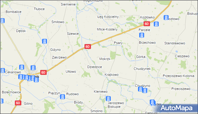 mapa Mokrzk, Mokrzk na mapie Targeo