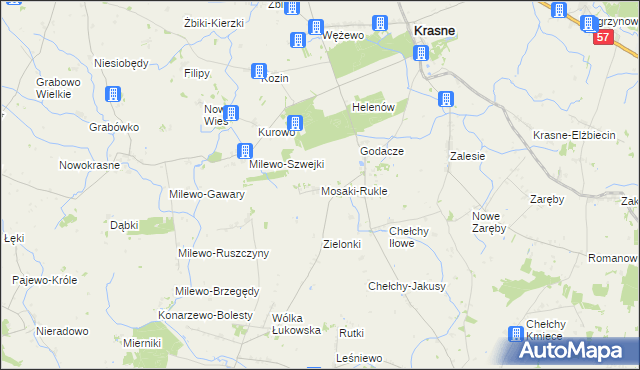 mapa Mosaki-Rukle, Mosaki-Rukle na mapie Targeo