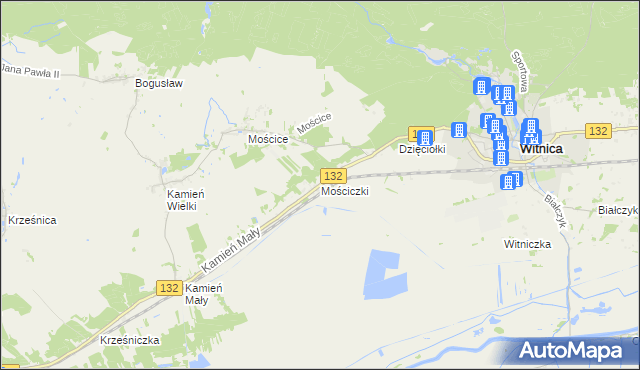 mapa Mościczki, Mościczki na mapie Targeo