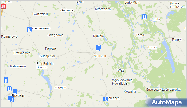 mapa Mroczno, Mroczno na mapie Targeo