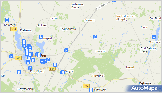 mapa Myśliwiec, Myśliwiec na mapie Targeo