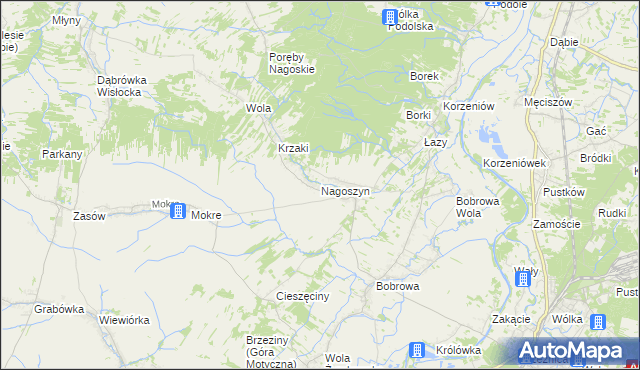 mapa Nagoszyn, Nagoszyn na mapie Targeo