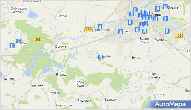 mapa Nieciszów, Nieciszów na mapie Targeo