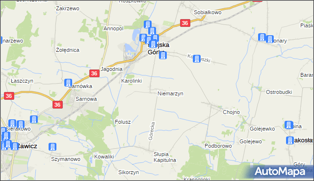 mapa Niemarzyn, Niemarzyn na mapie Targeo