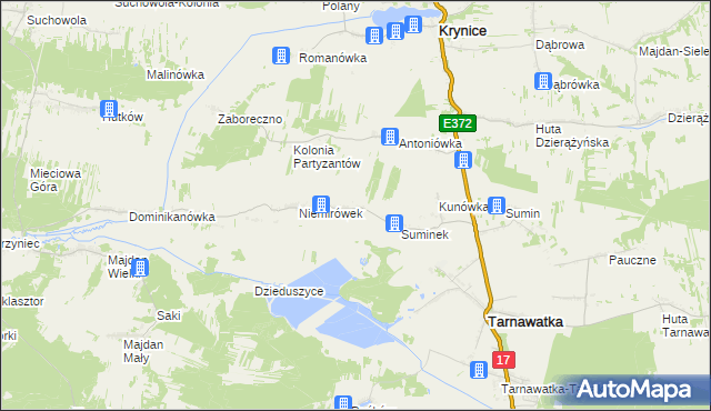 mapa Niemirówek-Kolonia, Niemirówek-Kolonia na mapie Targeo