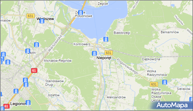 mapa Nieporęt, Nieporęt na mapie Targeo