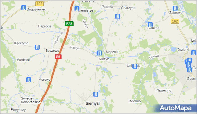 mapa Nieżyn, Nieżyn na mapie Targeo