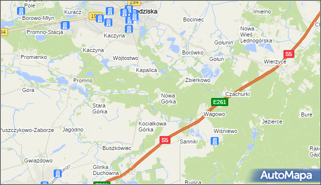 mapa Nowa Górka, Nowa Górka na mapie Targeo