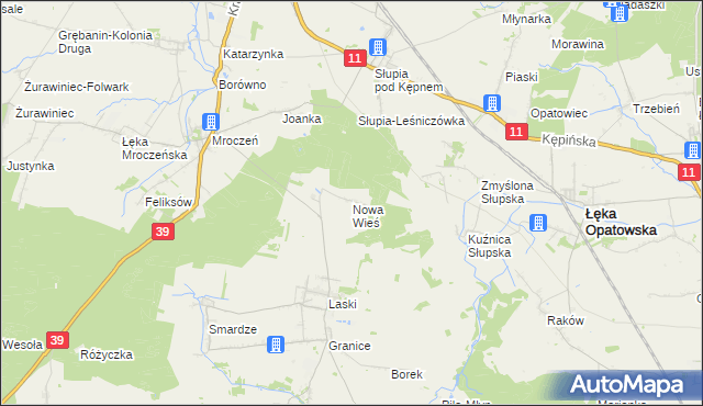 mapa Nowa Wieś gmina Trzcinica, Nowa Wieś gmina Trzcinica na mapie Targeo