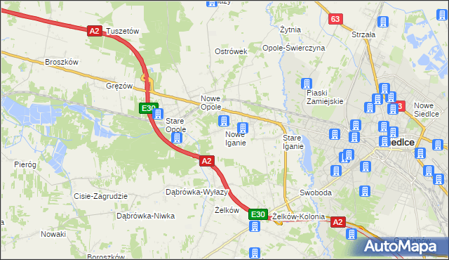 mapa Nowe Iganie, Nowe Iganie na mapie Targeo