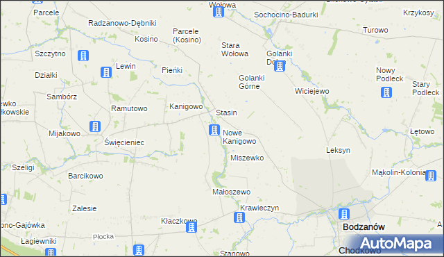 mapa Nowe Kanigowo, Nowe Kanigowo na mapie Targeo