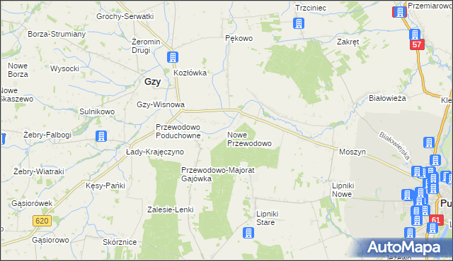 mapa Nowe Przewodowo, Nowe Przewodowo na mapie Targeo