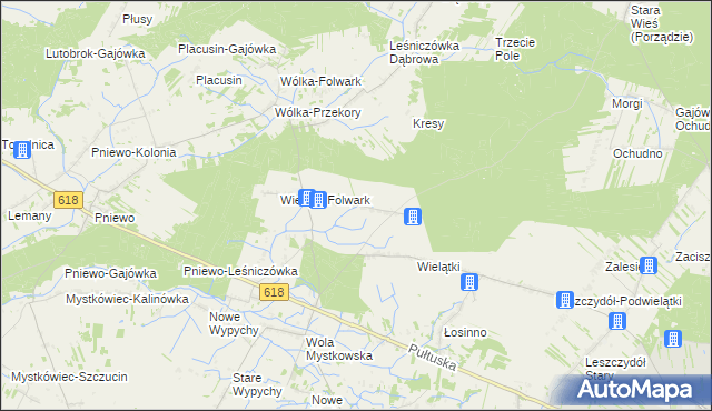 mapa Nowe Wielątki, Nowe Wielątki na mapie Targeo