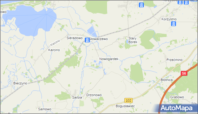 mapa Nowogardek, Nowogardek na mapie Targeo