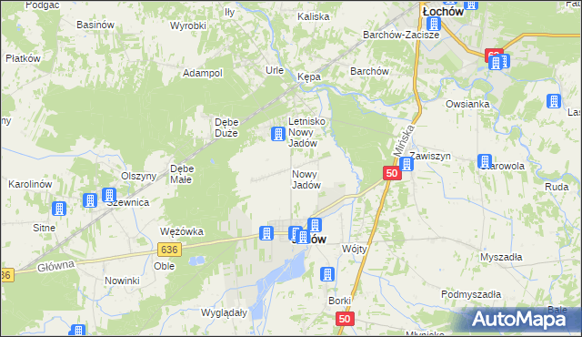 mapa Nowy Jadów, Nowy Jadów na mapie Targeo