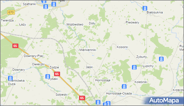 mapa Ołdaki gmina Mońki, Ołdaki gmina Mońki na mapie Targeo